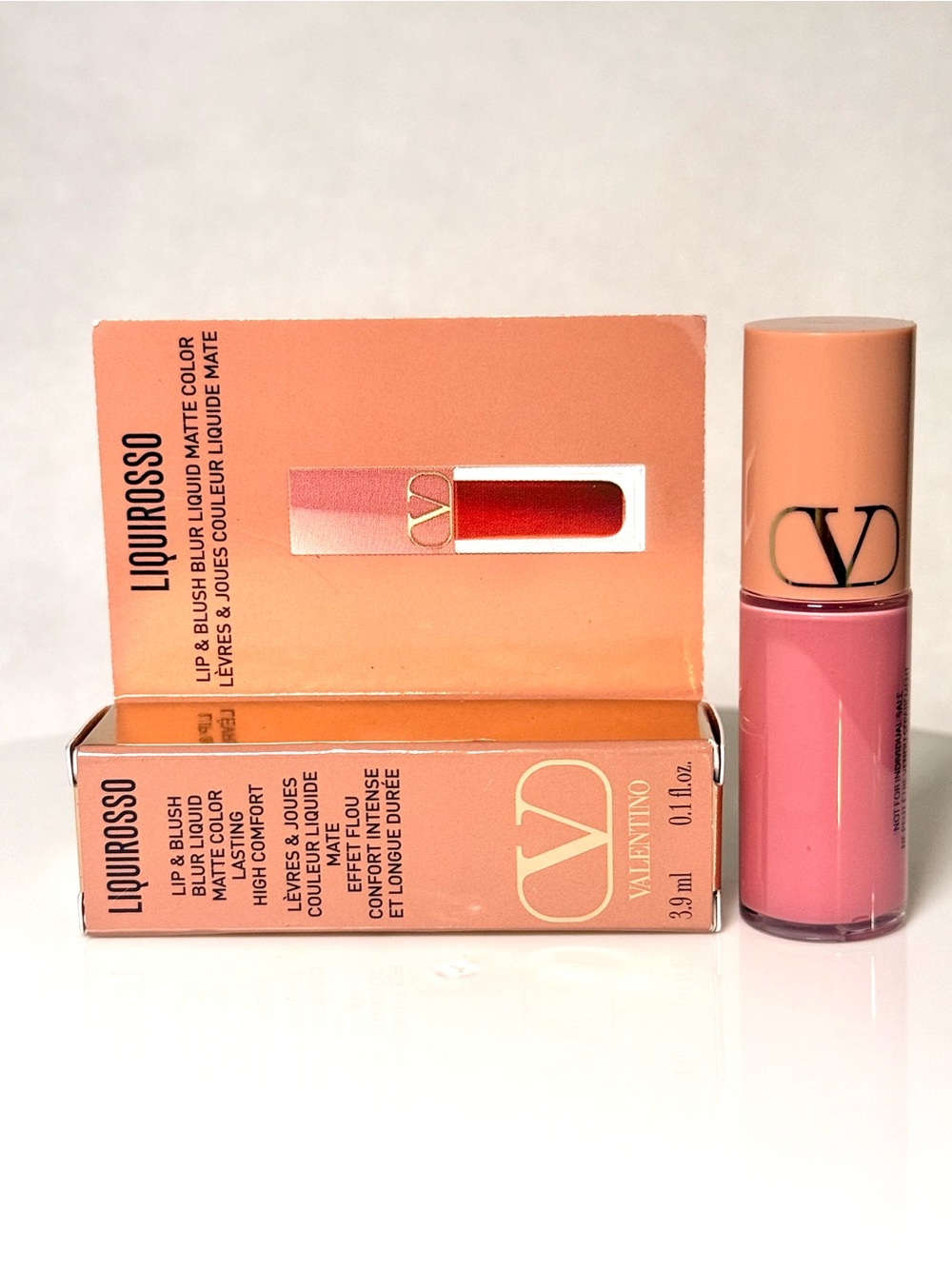 Valentino Liquirousso Matte Lip & Blush — catch me if you can Pink color 10R